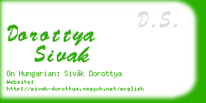 dorottya sivak business card